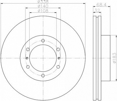 HELLA PAGID 8dd355121901 -  Тормозной диск